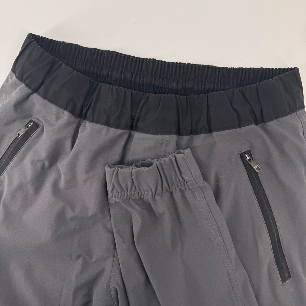 Lululemon Joggers Mens Small Gray Black Athletic Tapered Zipper Pockets Pants